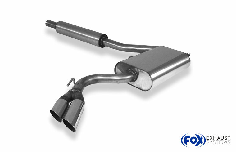 Fox Sportuitlaat VW Corrado G60 Half uitlaatsysteem vanaf de katalysator zijpijp - 2x70 Type 10