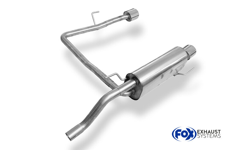 Fox Sportuitlaat Opel Corsa D Rieger achterdemper, rechter/linker uitlaat - 115x85 type 32 rechts/links
