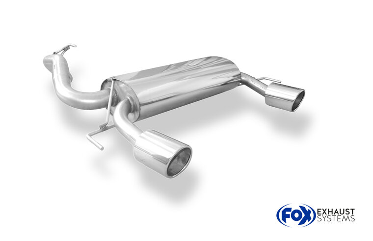 Fox Sportuitlaat Opel Corsa D GSI achterdemper, dwarsuitlaat rechts/links - 1x100 Type 16 rechts/links