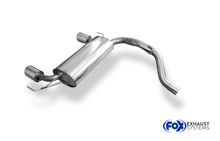 Fox Sportuitlaat Opel Corsa D GSI achterdemper, dwarsuitlaat rechts/links - 1x100 Type 16 rechts/links