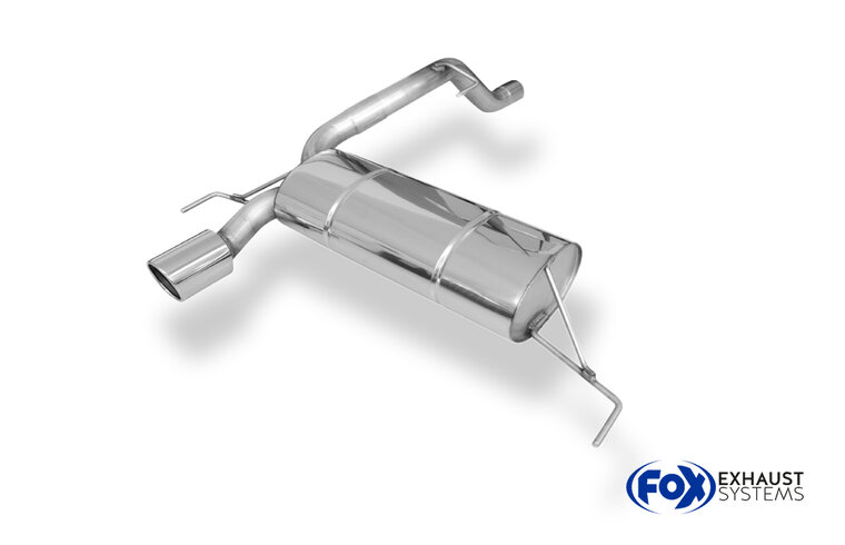 Fox Sportuitlaat Opel Corsa D GSI achterdemper, dwarsgeplaatst, enkele uitlaat - 1x100 Type 16