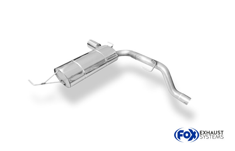Fox Sportuitlaat Opel Corsa D GSI achterdemper, dwarsgeplaatst, enkele uitlaat - 1x100 Type 16