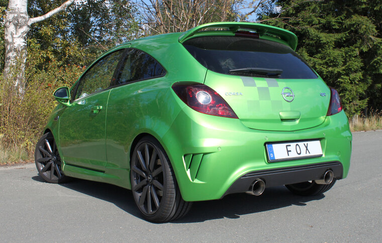 Fox Sportuitlaat Opel Corsa D NRE achterdemper dwarsuitgang rechts/links - 1x100 type 25 rechts/links