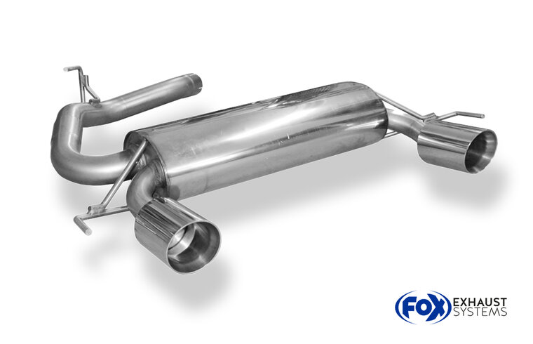 Fox Sportuitlaat Opel Corsa D NRE achterdemper dwarsuitgang rechts/links - 1x100 type 25 rechts/links