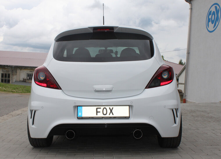 Fox Sportuitlaat Opel Corsa D - NRE Edition achterbumper uitlaatdemper rechts/links uitgang - 1x100 type 25 rechts/links