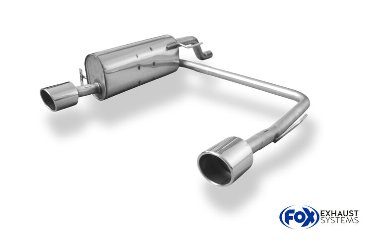 Fox Sportuitlaat Opel Corsa D - NRE Edition Achterbumper Geluiddemper Rechts/Links Uitgang - 1x100 Type 16 Rechts/Links