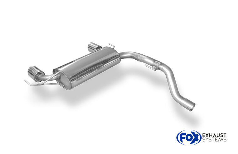 Fox Sportuitlaat Opel Corsa E OPC achterdemper, dwarsuitlaat rechts/links - 1x100 Type 16 rechts/links