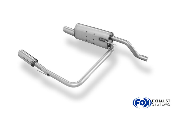 Fox Sportuitlaat Opel Corsa E achterdemper, rechter/linker uitlaat - 1x90 type 25 rechts/links