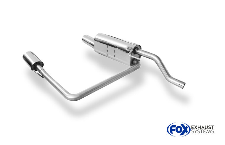 Fox Sportuitlaat Opel Corsa E achterdemper, rechter/linker uitlaat - 115x85 type 32 rechts/links