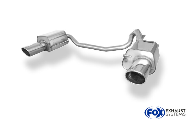 Fox Sportuitlaat Hyundai Coupe Type GK Achterdemper rechts/links - 129x106 Type 32 rechts/links