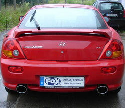 Fox Sportuitlaat Hyundai Coup&eacute; Type GK - 2.7l V6 Achterdemper rechts/links - 129x106 Type 32 rechts/links