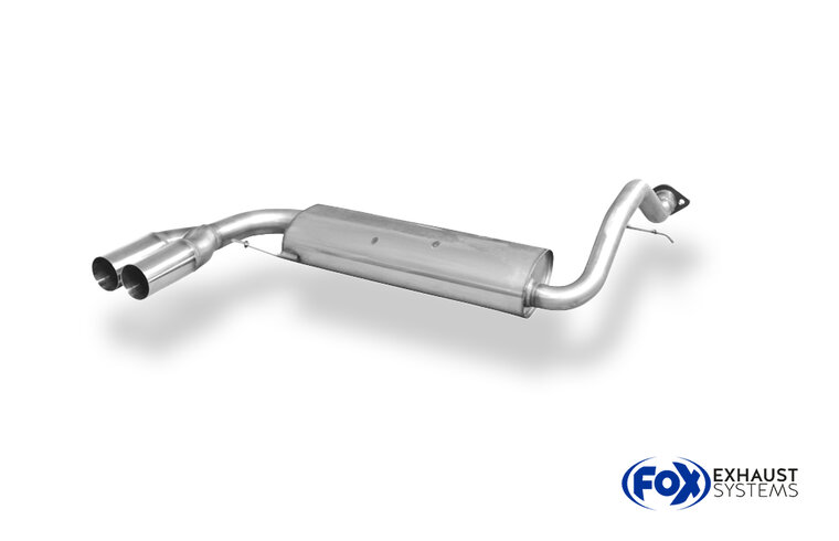 Fox Sportuitlaat Honda Civic 4 + CRX II - EC8 EC9 ED6 ED7 ED9 Achterdemper dwars - 2x70 Type 10 links