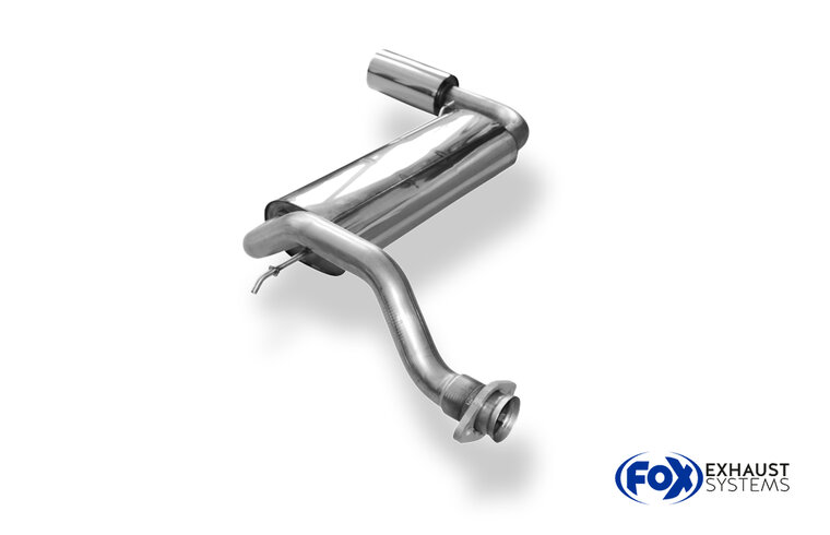 Fox Sportuitlaat Honda Civic 4 + CRX II - EC8 EC9 ED6 ED7 ED9 Achterdemper dwars - 1x114 Type 10 links