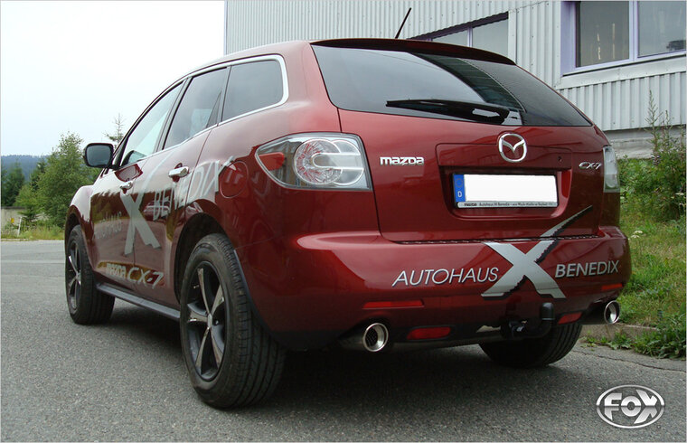 Fox Sportuitlaat Mazda CX7 achterdemper, dwarsuitgang rechts/links - 1x100 type 17 rechts/links