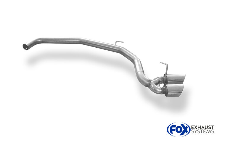 Fox Sportuitlaat Uitlaatpijp van de Fiat Ducato camper aan de bestuurderszijde - 2x115x85 Type 38