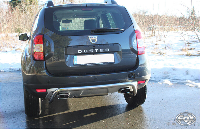 Fox Sportuitlaat Dacia Duster 4x4 achterdemper, dwarsuitlaat rechts/links - 145x65 Type 59 rechts/links