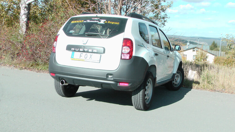 Fox Sportuitlaat Dacia Duster 4x2 - Voorwielaandrijving, achterdemper - 1x90 Type 12