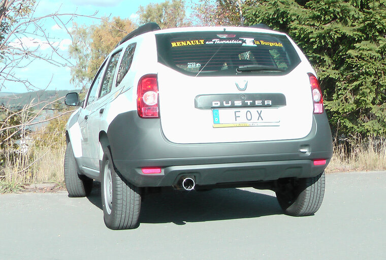 Fox Sportuitlaat Dacia Duster 4x2 - Voorwielaandrijving, achterdemper - 1x90 Type 12