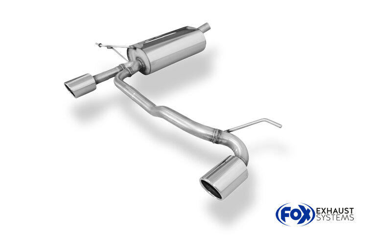 Fox Sportuitlaat Dacia Duster 4x2 - Voorwielaandrijving Achterdemper rechts/links - 1x90 Type 16 rechts/links