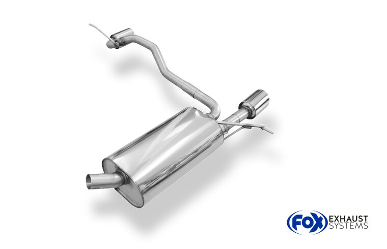 Fox Sportuitlaat Dacia Duster 4x2 - Voorwielaandrijving Achterdemper rechts/links - 1x90 Type 16 rechts/links