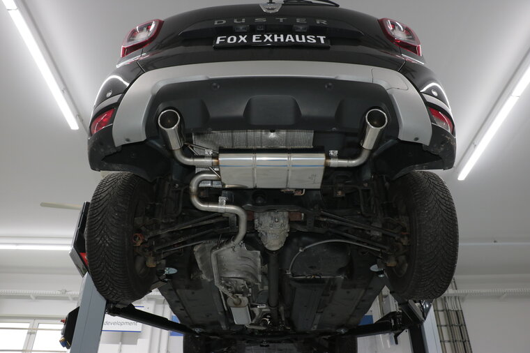 Fox Sportuitlaat Dacia Duster 4x4 Facelift Achterdemper dwarsuitlaat rechts/links - 1x90 Type 16 rechts/links
