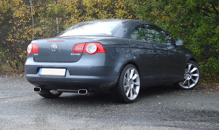 Fox Sportuitlaat VW Eos 1F achterdemper, rechter/linker uitlaat - 160x80 type 56 rechts/links