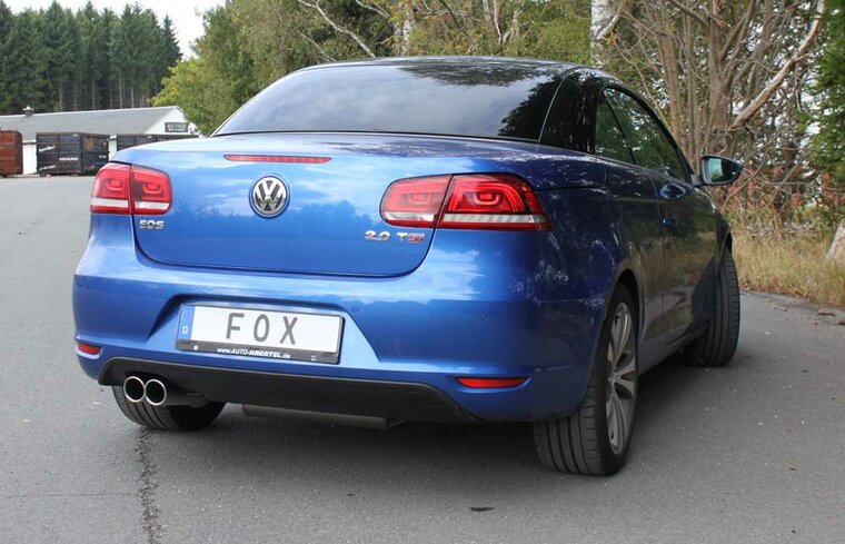 Fox Sportuitlaat VW Eos 1F - Facelift - 1.4l Achterdemper, enkelzijdig - 2x80 Type 16