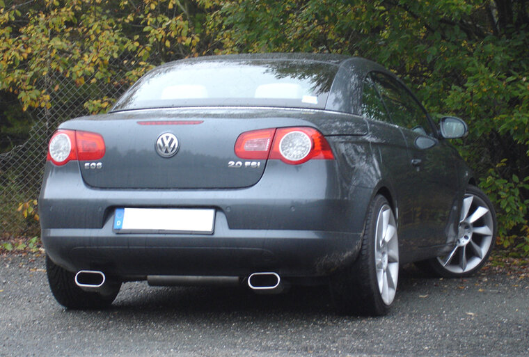 Fox Sportuitlaat VW EOS - 1F Achterdemper rechts/links uitlaat - 160x80 Type 57 rechts/links