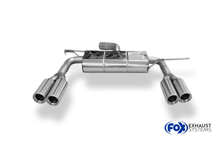 Fox Sportuitlaat VW EOS - 1F Achterdemper rechts/links uitlaat - 2x80 Type 13 rechts/links