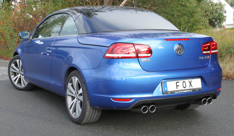 Fox Sportuitlaat VW Eos 1F - Facelift - 2.0l Achterdemper rechts/links - 2x80 Type 16 rechts/links