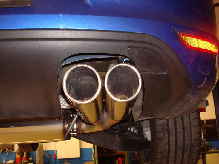 Fox Sportuitlaat VW Eos 1F - Facelift - 2.0l Achterdemper rechts/links - 2x80 Type 16 rechts/links