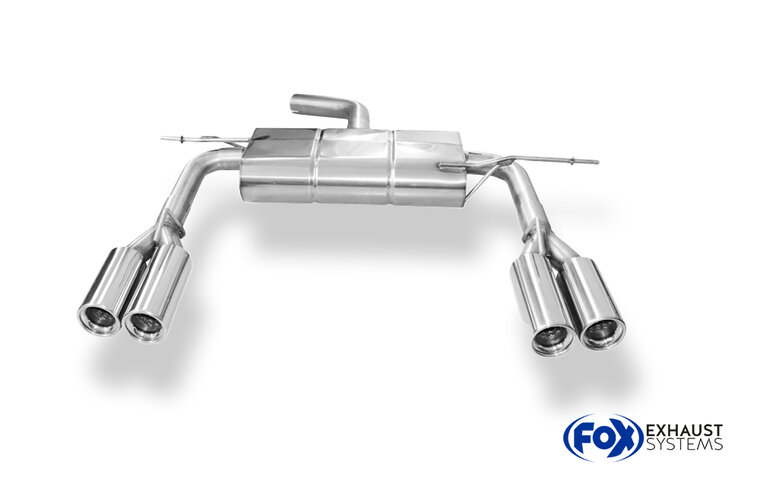 Fox Sportuitlaat VW Eos V6 achterdemper, rechter/linker uitlaat - 2x80 Type 13 rechts/links