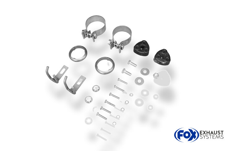 Fox Sportuitlaat VW Eos V6 achterdemper, rechter/linker uitlaat - 2x80 Type 13 rechts/links