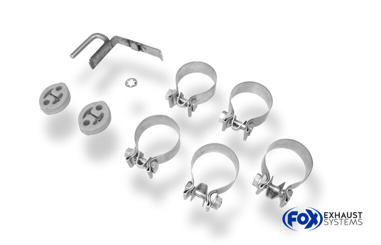 Fox Sportuitlaat Cadillac Escalade half uitlaatsysteem vanaf de katalysator, rechter/linker uitgang - 2x100 Type 25 rechts/links