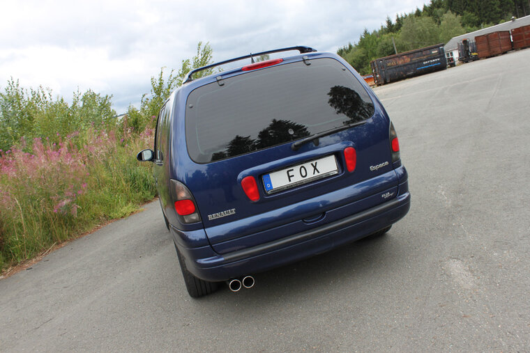 Fox Sportuitlaat Renault Espace III einddemper - 2x80 type 12