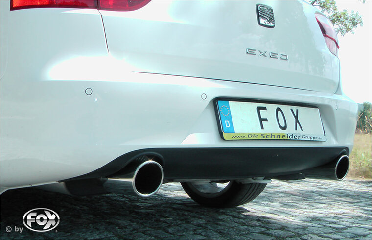 Fox Sportuitlaat Seat Exeo 3R/ 3R ST - 2.0l TFSI Achterdemper rechts/links enkele uitlaat - 1x90 Type 16 rechts/links