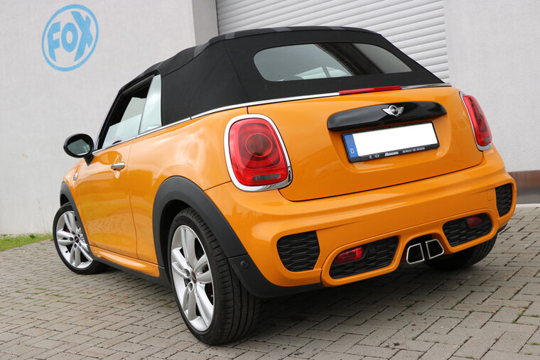 Fox Sportuitlaat Mini Cooper S - F56 &amp; F57 Achterdemper, centrale uitlaat - 2x95x78 Type 68