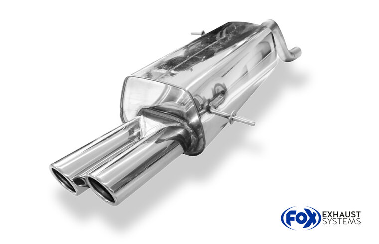 Fox Sportuitlaat Ford Fiesta MK7/ Fiesta MK7 Sport - 1.0L EcoBoost 1.4L Achterdemper - 2x70 Type 16