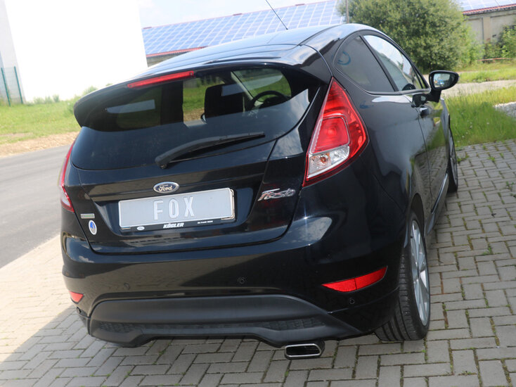 Fox Sportuitlaat Ford Fiesta MK7 - Zwart/Rode Editie Achterdemper - 145x65 Type 59
