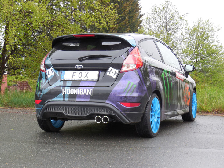 Fox Sportuitlaat Achterdemper voor Ford Fiesta MK7 ST - 2x90 Type 12
