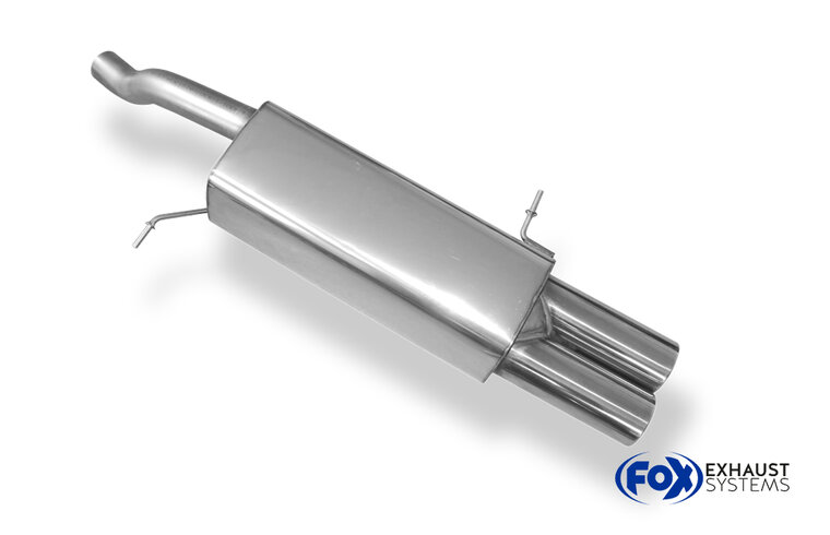 Fox Sportuitlaat Achterdemper voor Ford Fiesta MK7 ST200 - 2x90 Type 12