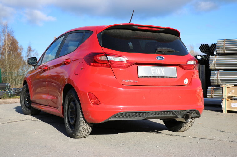 Fox Sportuitlaat Ford Fiesta MK8 - JHH Achterdemper - 1x100 Type 25