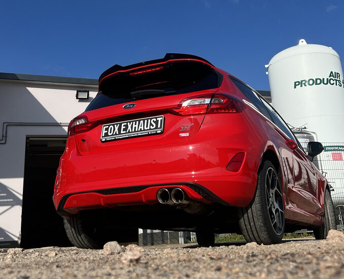 Fox Sportuitlaat Ford Fiesta MK8 ST - JHH uitlaatsysteem inclusief uitlaatklep van OPF - 2x90mm Type 25
