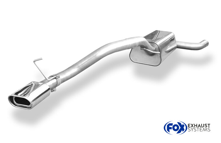 Fox Sportuitlaat Achterdemper Ford Focus MK2 Hatchback &Oslash;63,5 mm - 135x80 Type 53 Enkelzijdig