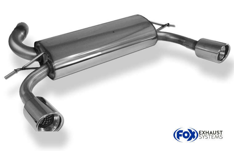 Fox Sportuitlaat Ford Focus MK2 RS achterdemper rechts/links - 1x100 type 17 rechts/links