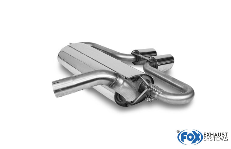 Fox Sportuitlaat Ford Focus MK3 ST Hatchback Achterdemper met dwarsgeplaatste uitlaat in het midden - 2x90 Type 25 midden