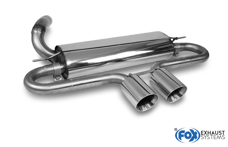 Fox Sportuitlaat Ford Focus MK3 ST Hatchback Achterdemper met dwarsgeplaatste uitlaat in het midden - 2x90 Type 25 midden