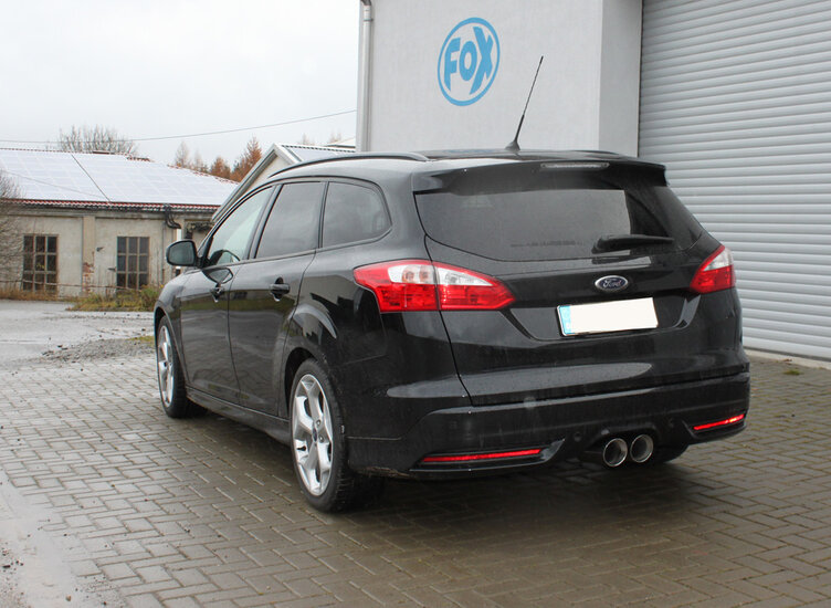 Fox Sportuitlaat Ford Focus MK3 ST Turnier achterdemper, dwars, middenuitlaat - 2x100 Type 25 midden