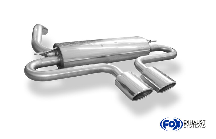 Fox Sportuitlaat Ford Focus MK3 ST Turnier achterdemper, dwarsgeplaatst, centrale uitlaat - 2x115x85 Type 32 midden