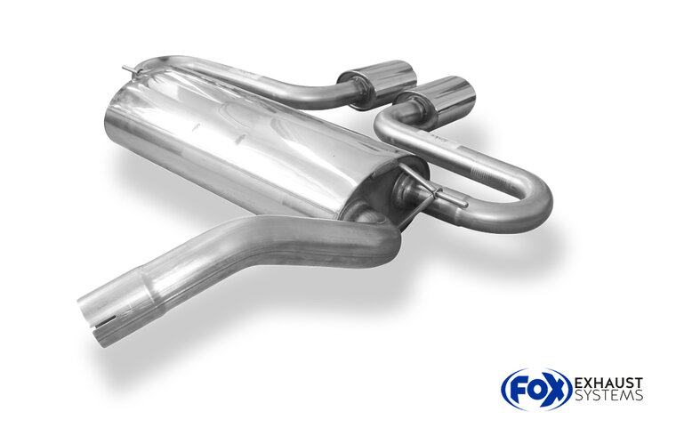 Fox Sportuitlaat Ford Focus MK3 ST Turnier achterdemper, dwarsgeplaatst, centrale uitlaat - 2x115x85 Type 32 midden